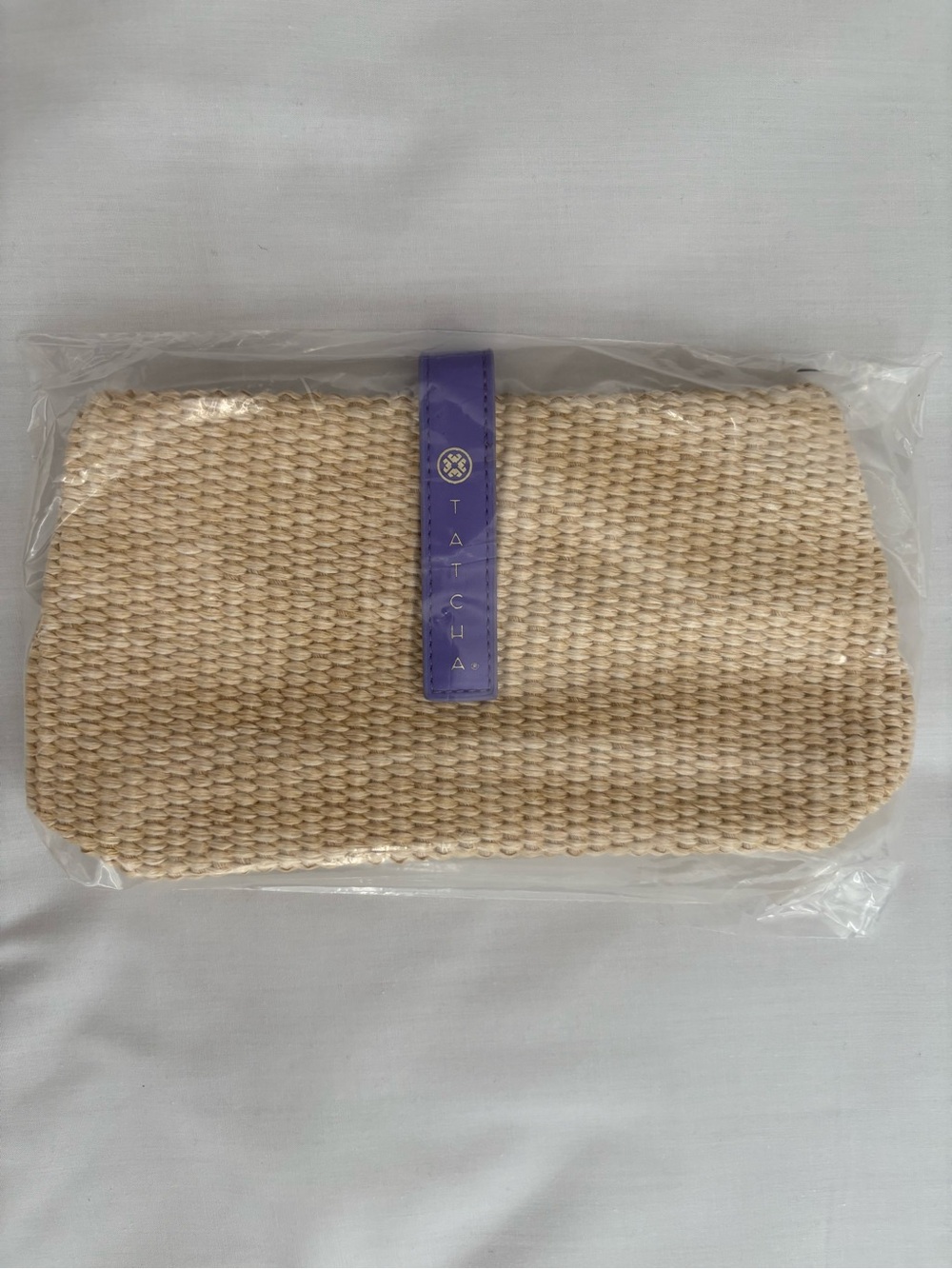 TATCHA Raffia Cosmetic Pouch / Makeup Bag
